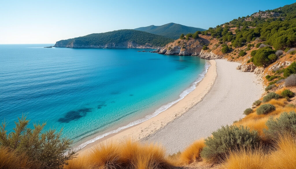 découvrez la plage sauvage de halikounas à corfou, un lieu unique entre mer turquoise et lagune paisible, parfait pour les amoureux de la nature et les moments de détente.