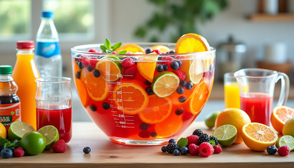 découvrez une recette simple et précise de punch pour 40 personnes, avec des quantités exactes pour réussir votre fête sans stress.