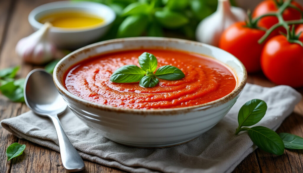 découvrez notre recette facile et rapide de soupe à la tomate maison, idéale pour un repas réconfortant et délicieux.