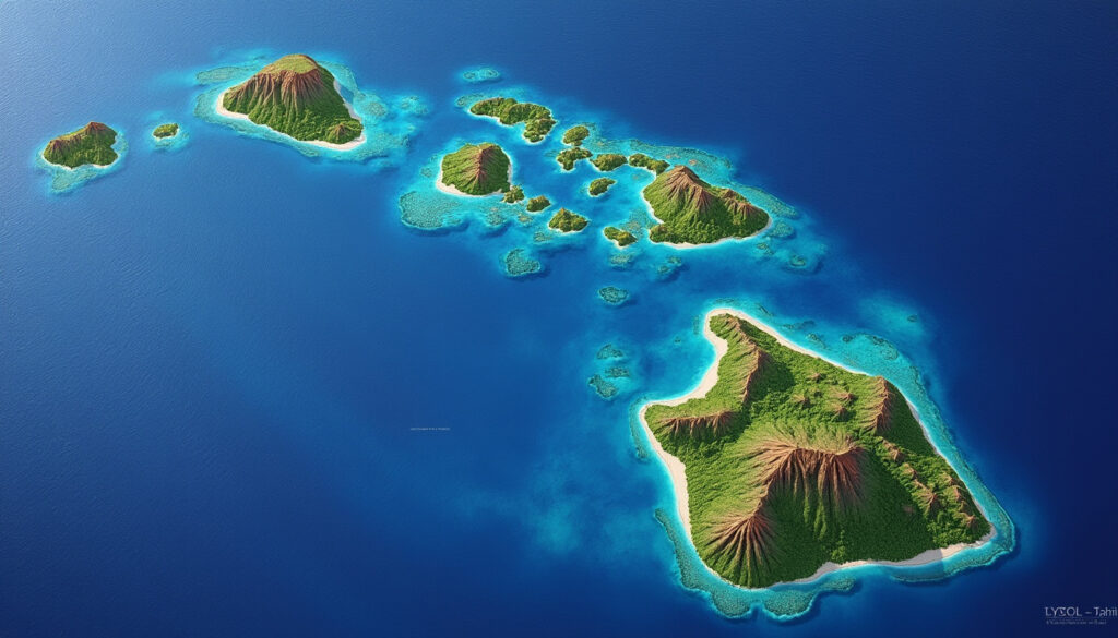 découvrez tahiti et ses îles grâce à une carte détaillée, leur localisation exacte et une description précise de leur géographie unique.