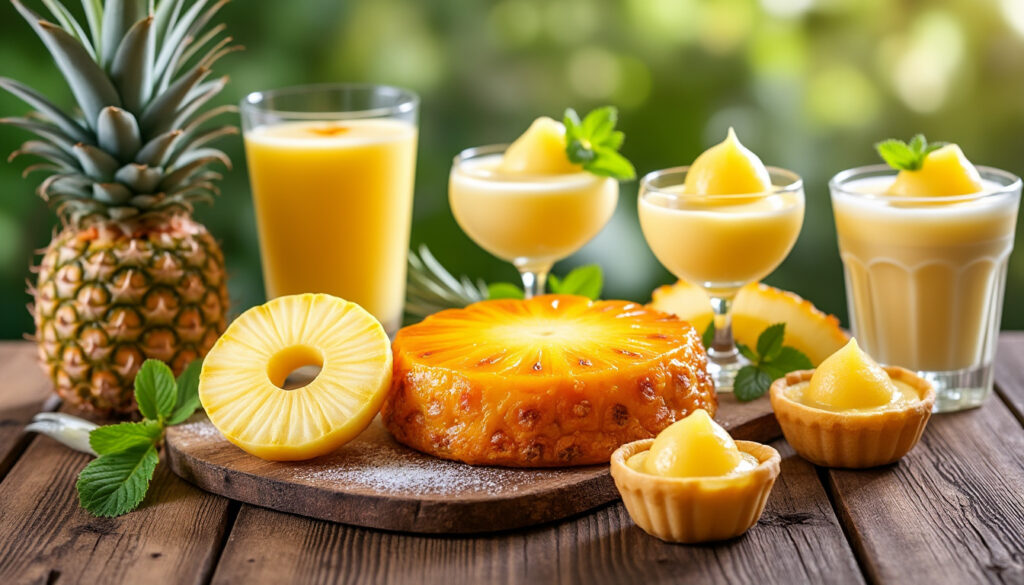 découvrez des recettes faciles et gourmandes de desserts à l’ananas frais pour régaler vos papilles avec des saveurs tropicales et sucrées.