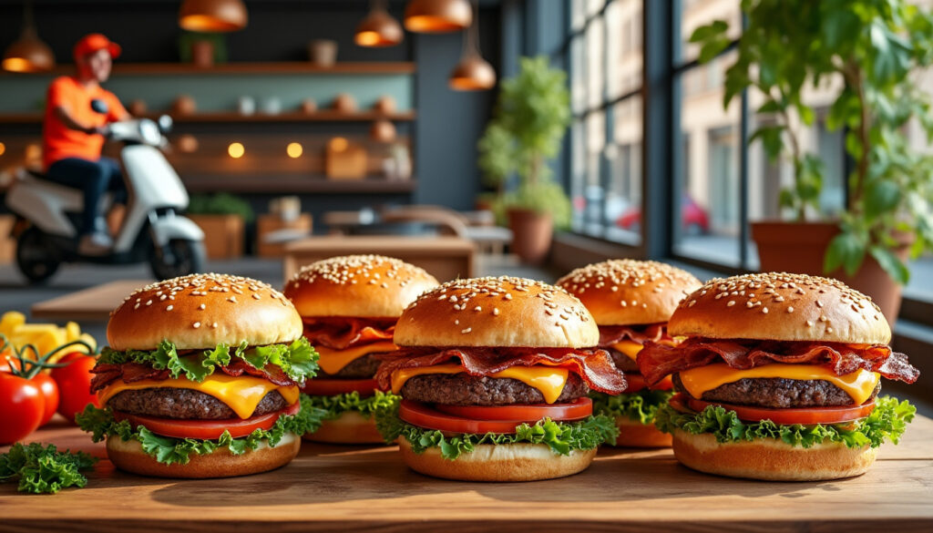découvrez les meilleurs burgers à valence avec notre sélection des restaurants incontournables et services de livraison rapide pour satisfaire toutes vos envies gourmandes.