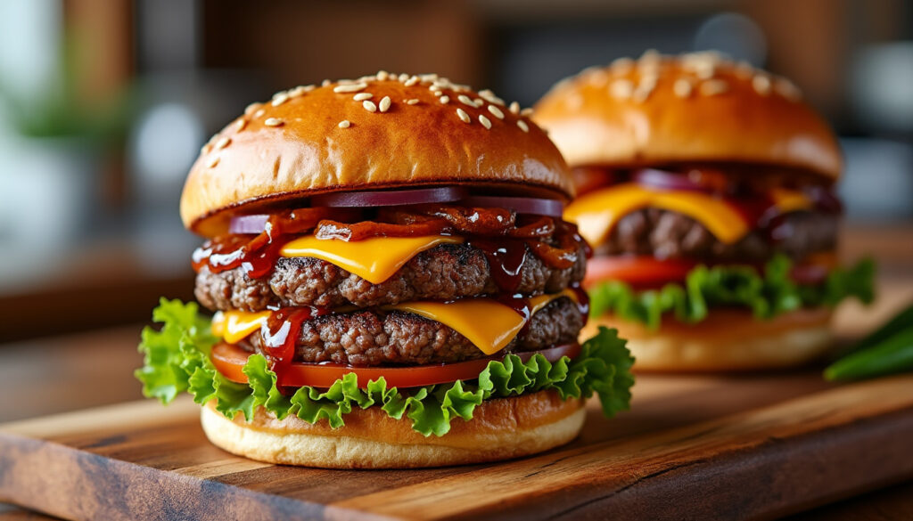 découvrez notre recette facile pour préparer un burger black angus maison, savoureux et gourmand, parfait pour un repas délicieux et rapide à réaliser.