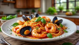 découvrez notre recette facile et rapide de spaghetti aux fruits de mer, un plat savoureux qui ravira vos papilles à coup sûr.